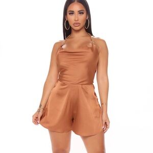 Fashion Nova Caramel  Chain Strap Dress